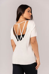 Blusa com Tiras nas Costas (Off-White) | Ref: K4318-B