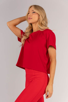 Blusa com Abertura Nas Costas (Vermelho) | Ref: K4377-E