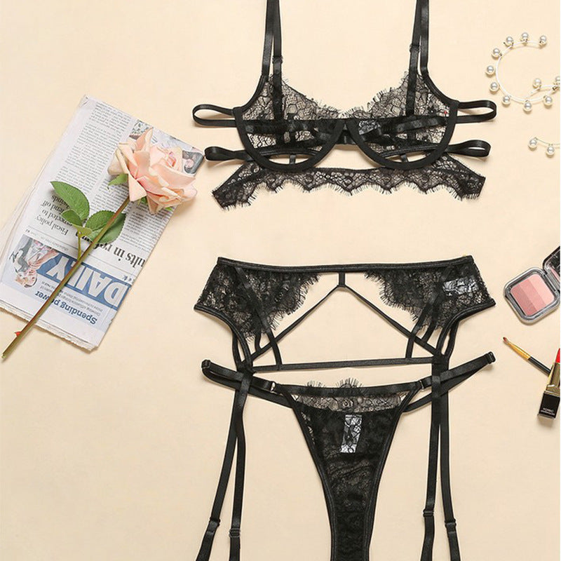 Conjunto Lingerie de Renda Preta