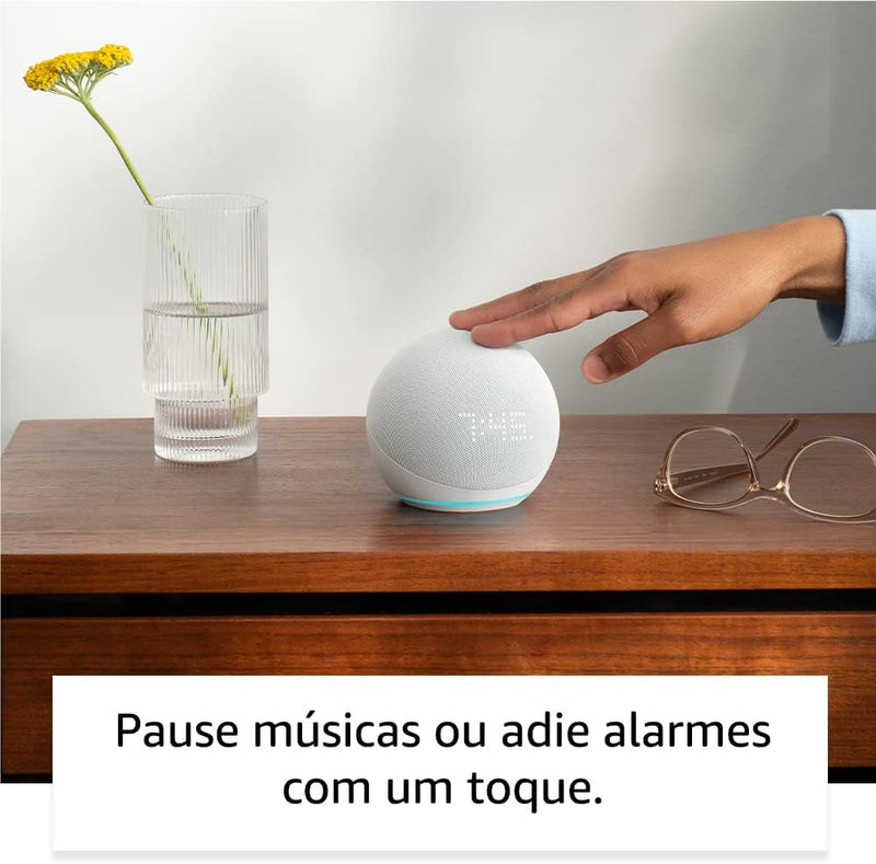 Echo Dot 5ª geração com Relógio | Smart speaker com Alexa | OFERTA DIA DAS MÃES