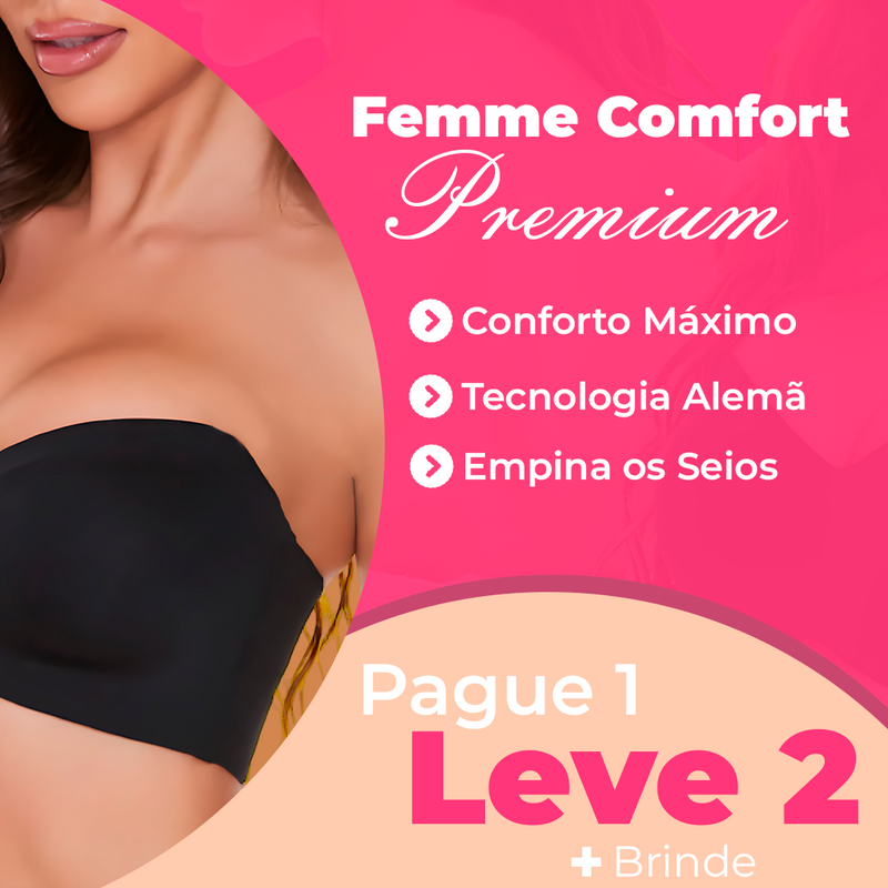 Sutiã Femme Comfort™ Premium (Pague 1 e Leve 2) - Suporte Máximo Sem Alças