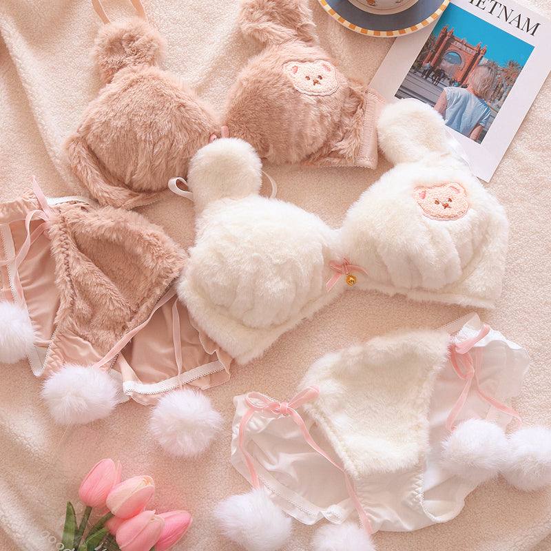 Conjunto Fofo de Lingerie Kawaii em Algodão