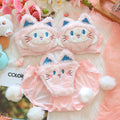 Conjunto de Lingerie Fofo de Gatinho Kawaii