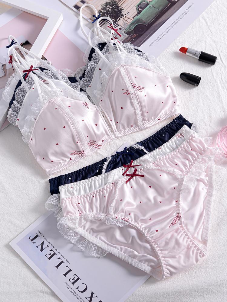 Kit com 3x Conjuntos de Lingerie Sofyee Love