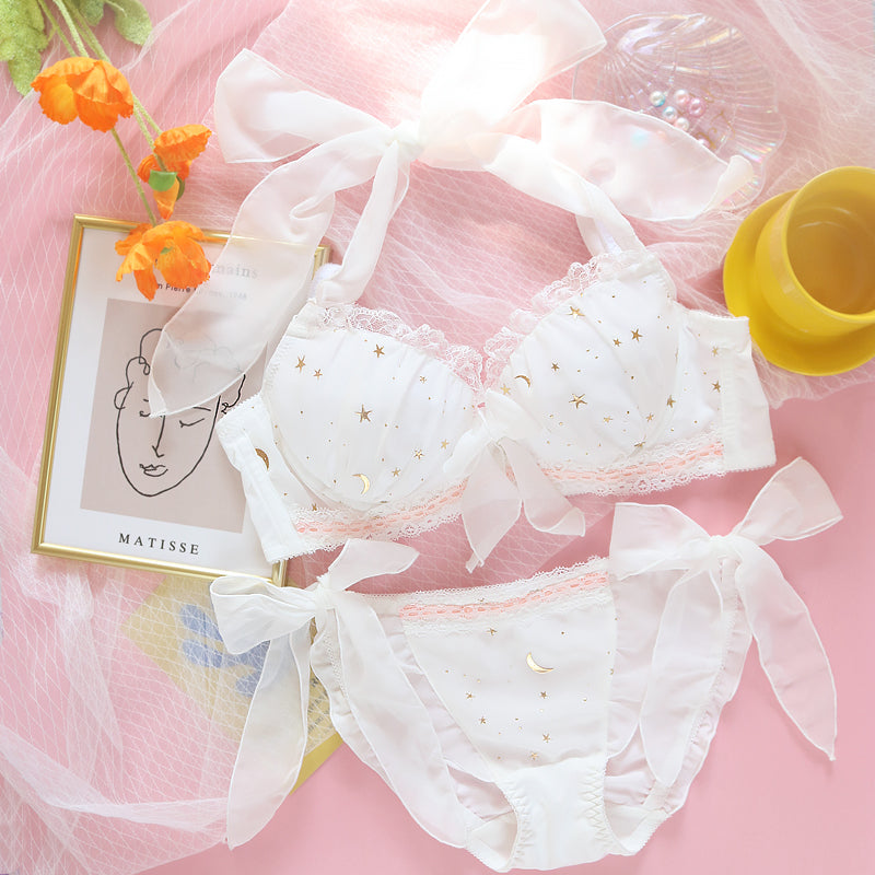 Kit com 2x Conjuntos de Lingerie Noturna Estrelada