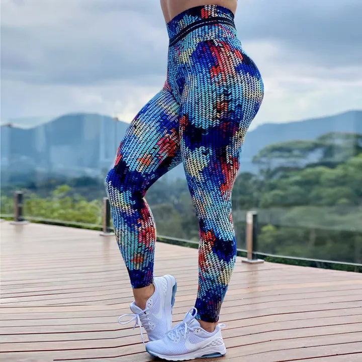 Tie-Dye Legging | Verão 2024 | Novo Estilo de Impressão Digital | Cintura Alta