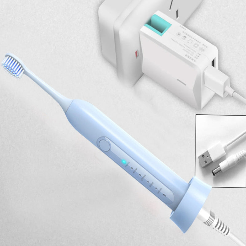 Escova Elétrica Recarregável à Prova D'Água com 6 Modos Inteligentes de Limpeza