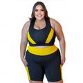 Conjunto Fitness Plus Size e Slim Top + Short c/ Bolso G GG XGG EXGG Modelo curve