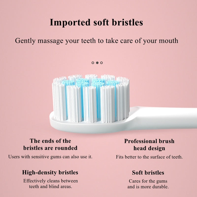 Escova Elétrica Recarregável à Prova D'Água com 6 Modos Inteligentes de Limpeza