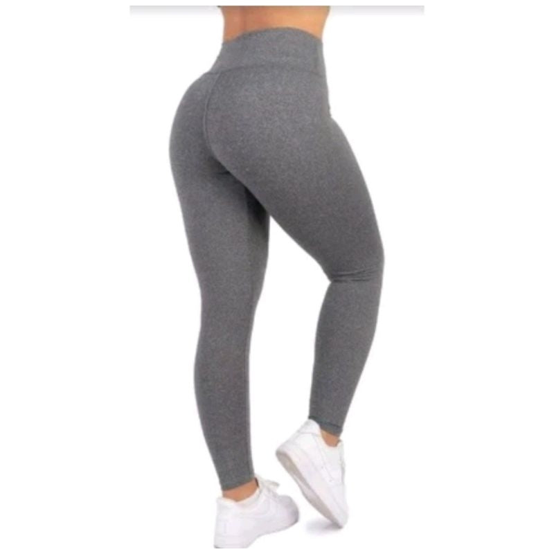 Calça legging flanelada Peluciada suplex macio por dentro cintura alta costura reforçada