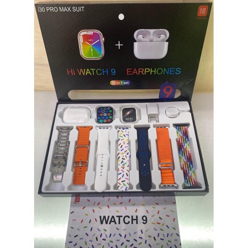 SmartWatch Serie 9 - Kit 7 Pulseiras + fone bluetooth