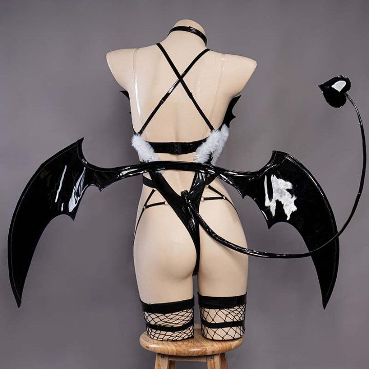 Conjunto de Lingerie Cosplay Diabinha Kawaii - EXCLUSIVO